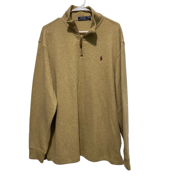 Polo Ralph Lauren Men Size XL Sweater Estate Rib Cotton Quarter 1/4 Zip Pullover - Picture 1 of 7